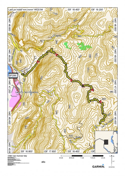 mappa cartinaRoccapietra - Piana dei Monti 